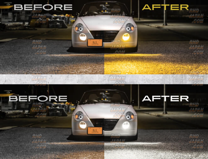 fcl Color Change LED Fog Lamp Bulb Set H8/H11/H16 - White X Yellow